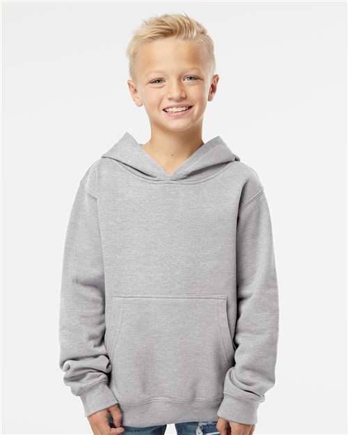 Independent Trading Co. SS4001Y Youth Midweight Hooded Sweatshirt - Front view
