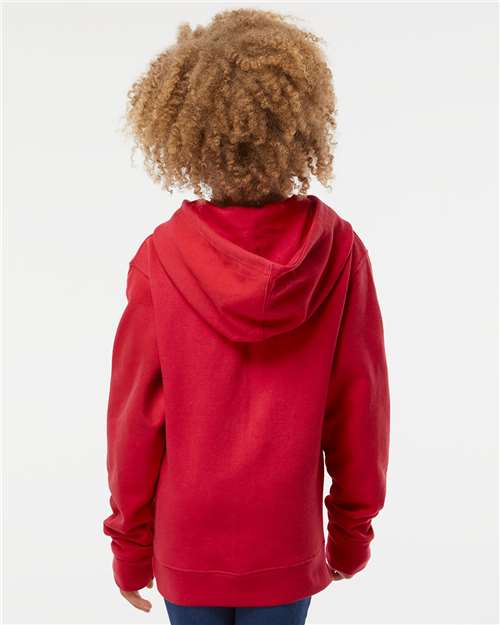 Independent Trading Co. SS4001Y Youth Midweight Hooded Sweatshirt - Back view