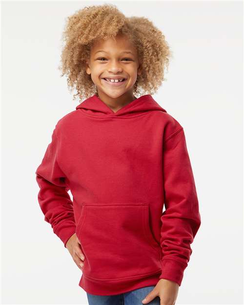 Independent Trading Co. SS4001Y Youth Midweight Hooded Sweatshirt - Front view