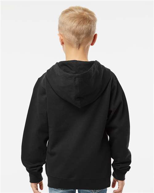Independent Trading Co. SS4001YZ Youth Midweight Full-Zip Hooded Sweatshirt - Back view