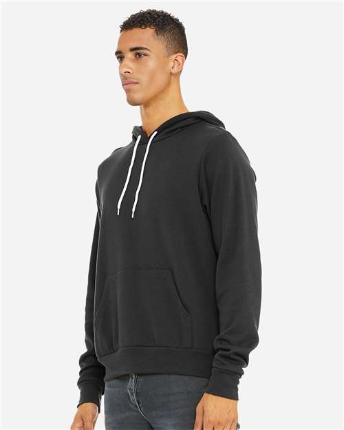 BELLA  CANVAS 3719 Unisex Sponge Fleece Hoodie Sweatshirt - Side view