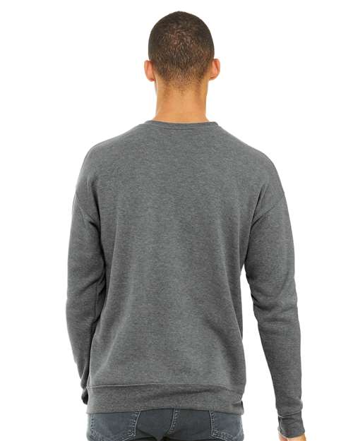 BELLA  CANVAS 3945 Unisex Sponge Fleece Drop Shoulder Crewneck Sweatshirt - Back view