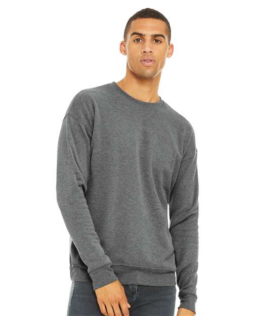 BELLA  CANVAS 3945 Unisex Sponge Fleece Drop Shoulder Crewneck Sweatshirt - Front view