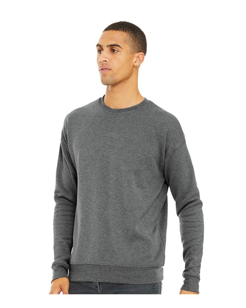 BELLA  CANVAS 3945 Unisex Sponge Fleece Drop Shoulder Crewneck Sweatshirt - Side view
