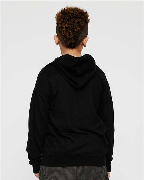 LAT 2296 Youth Hoodie Sweatshirt - Back view