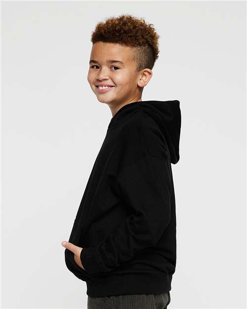LAT 2296 Youth Hoodie Sweatshirt - Side view
