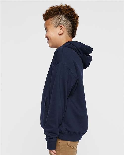 LAT 2296 Youth Hoodie Sweatshirt - Side view