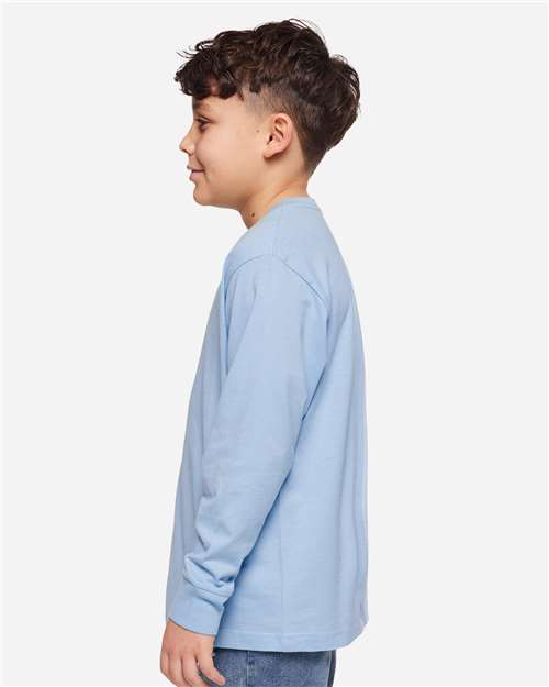 LAT 6201 Youth Fine Jersey Long Sleeve Tee - Side view