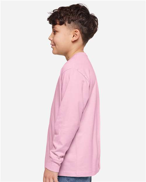 LAT 6201 Youth Fine Jersey Long Sleeve Tee - Side view