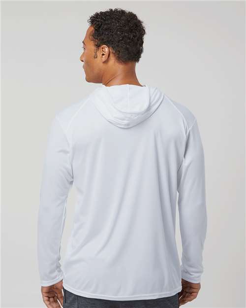 Badger 4105 Unisex B-Core Hooded Long Sleeve T-Shirt - Back view