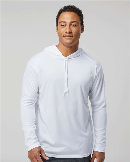 Badger 4105 Unisex B-Core Hooded Long Sleeve T-Shirt - Front view