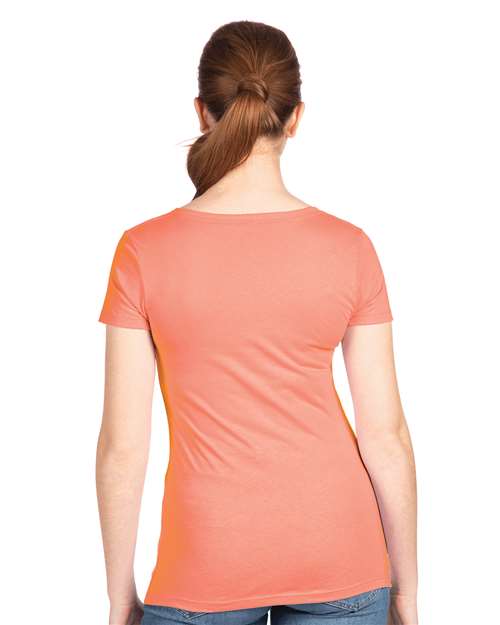 Next Level 1540 Women's Ideal V-Neck Tee - Back view