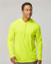 Badger 4105 Unisex B-Core Hooded Long Sleeve T-Shirt - Front view