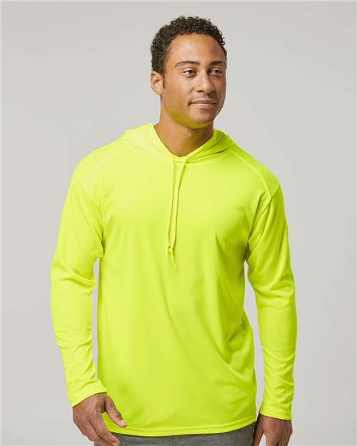 Badger 4105 Unisex B-Core Hooded Long Sleeve T-Shirt - Front view
