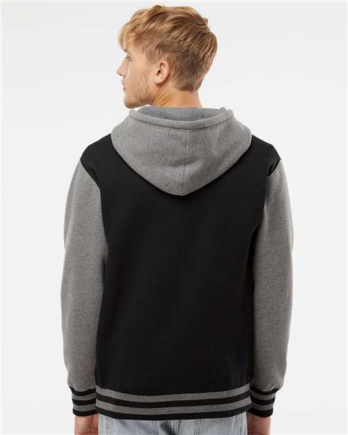 Independent Trading Co. IND45UVZ Unisex Heavyweight Varsity Full-Zip Hooded Sweatshirt - Back view