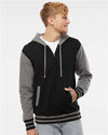 Independent Trading Co. IND45UVZ Unisex Heavyweight Varsity Full-Zip Hooded Sweatshirt - Front view