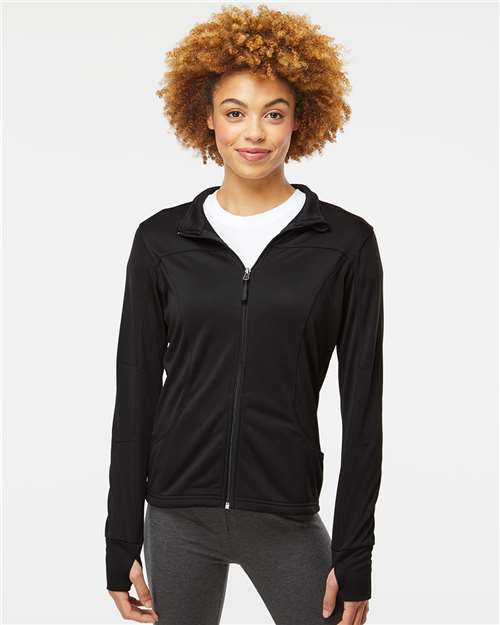 Independent Trading Co. EXP60PAZ Women's Poly-Tech Full-Zip Track Jacket - Front view