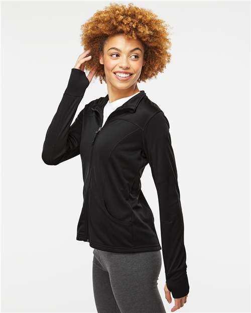 Independent Trading Co. EXP60PAZ Women's Poly-Tech Full-Zip Track Jacket - Side view