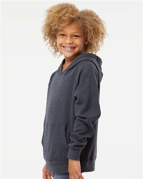 Independent Trading Co. PRM15YSB Youth Lightweight Special Blend Raglan Hooded Sweatshirt - Side view