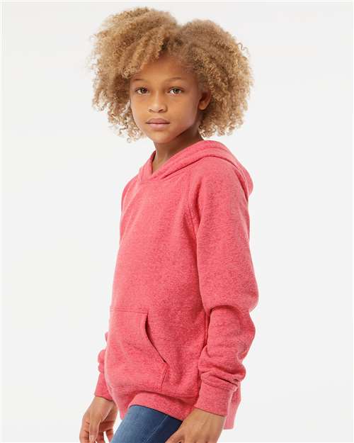 Independent Trading Co. PRM15YSB Youth Lightweight Special Blend Raglan Hooded Sweatshirt - Side view