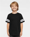 LAT 6137 Youth Football Fine Jersey Tee - Front view