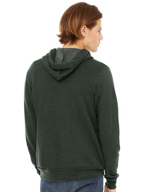 BELLA  CANVAS 3739 Unisex USA-Made High Visibility Hooded Sweatshirt - Back view