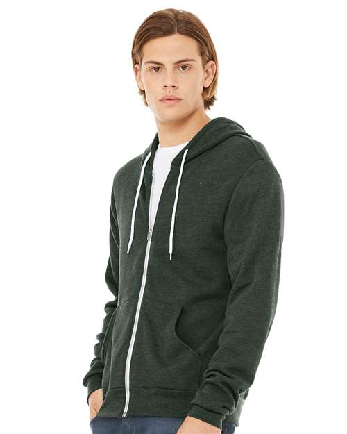 BELLA  CANVAS 3739 Unisex USA-Made High Visibility Hooded Sweatshirt - Side view