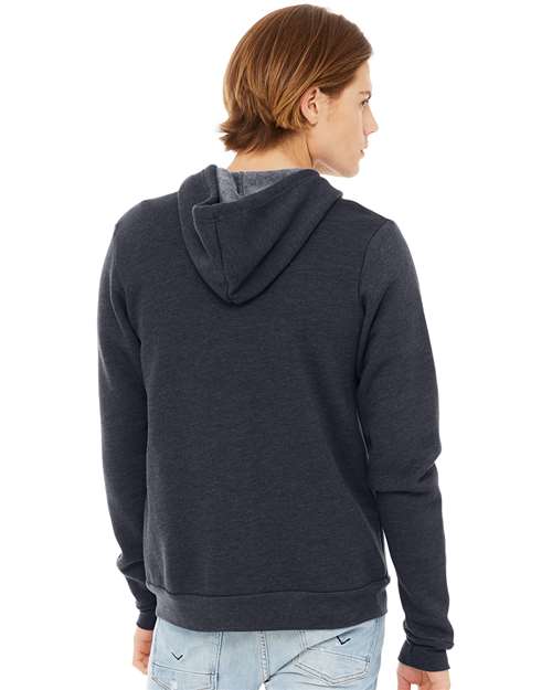 BELLA  CANVAS 3739 Unisex USA-Made High Visibility Hooded Sweatshirt - Back view