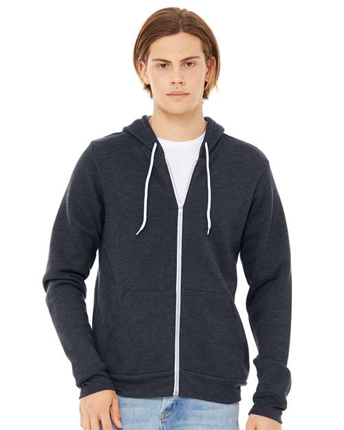 BELLA  CANVAS 3739 Unisex USA-Made High Visibility Hooded Sweatshirt - Front view