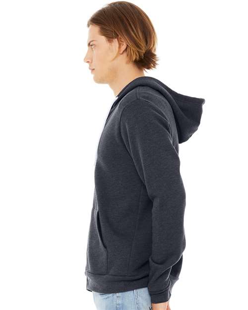 BELLA  CANVAS 3739 Unisex USA-Made High Visibility Hooded Sweatshirt - Side view