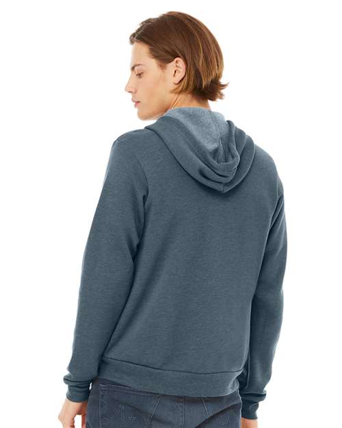 BELLA  CANVAS 3739 Unisex USA-Made High Visibility Hooded Sweatshirt - Back view