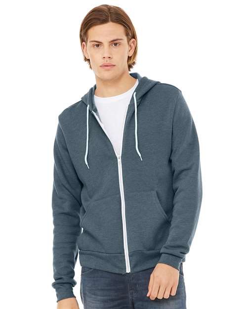 BELLA  CANVAS 3739 Unisex USA-Made High Visibility Hooded Sweatshirt - Front view
