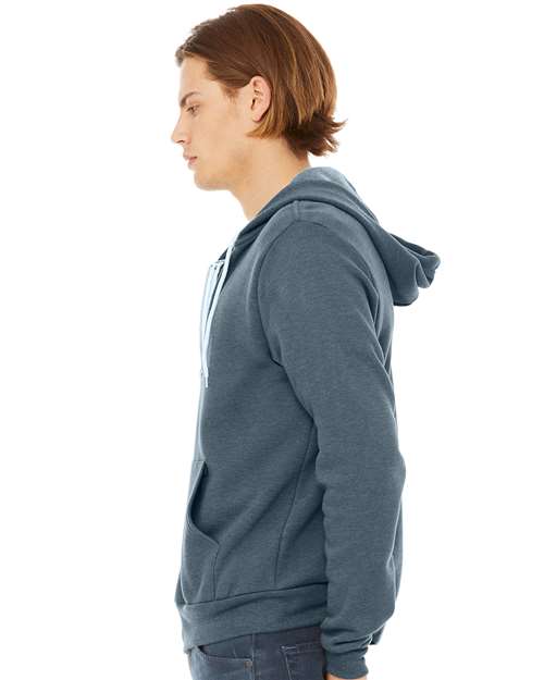 BELLA  CANVAS 3739 Unisex USA-Made High Visibility Hooded Sweatshirt - Side view