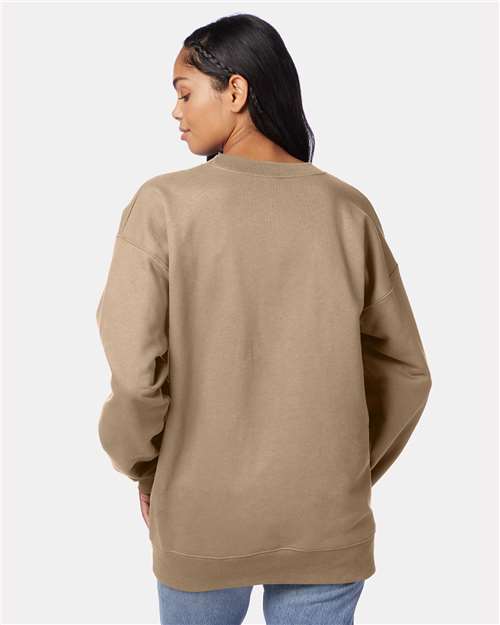 Hanes F260 Unisex Ultimate Cotton? Crewneck Sweatshirt - Back view
