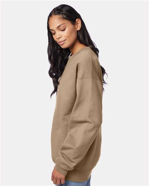 Hanes F260 Unisex Ultimate Cotton? Crewneck Sweatshirt - Side view