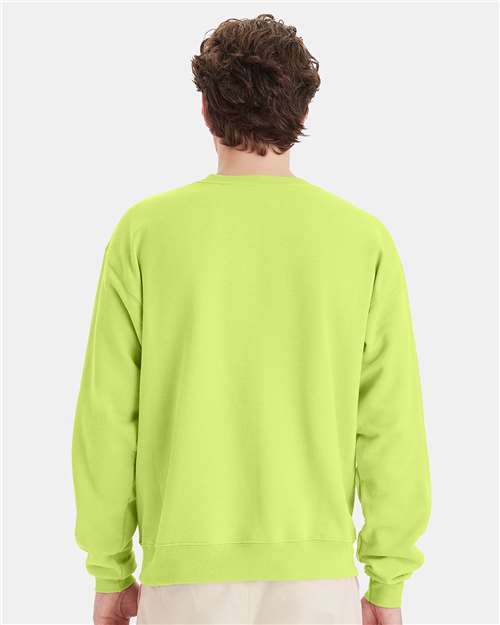 Hanes P160 Unisex EcoSmart? Crewneck Sweatshirt - Back view