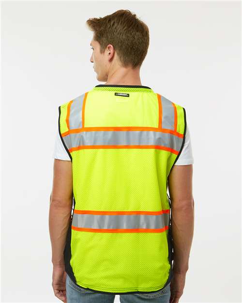 Kishigo S5002-5003 Unisex Premium Black Series? Surveyors Vest - Back view