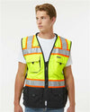 Kishigo S5002-5003 Unisex Premium Black Series? Surveyors Vest - Front view