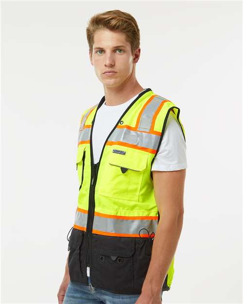 Kishigo S5002-5003 Unisex Premium Black Series? Surveyors Vest - Side view