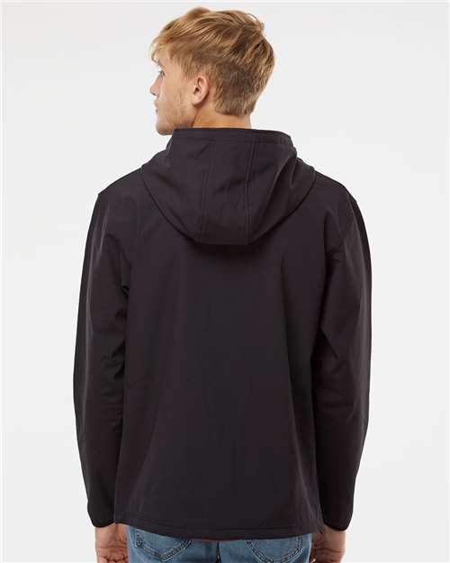 Independent Trading Co. EXP35SSZ Men's Poly-Tech Soft Shell Jacket - Back view