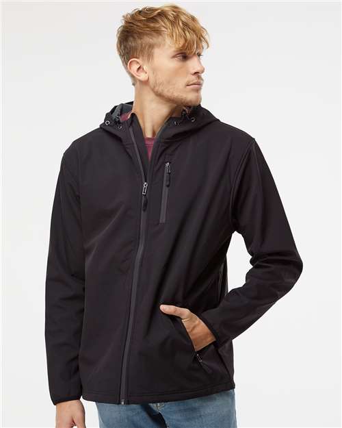 Independent Trading Co. EXP35SSZ Men's Poly-Tech Soft Shell Jacket - Front view