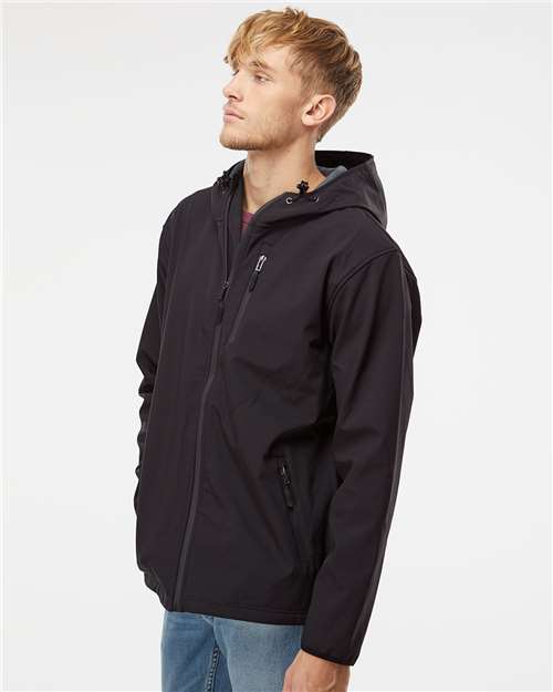Independent Trading Co. EXP35SSZ Men's Poly-Tech Soft Shell Jacket - Side view