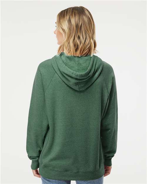 Independent Trading Co. PRM33SBP Unisex Special Blend Raglan Hooded Sweatshirt - Back view