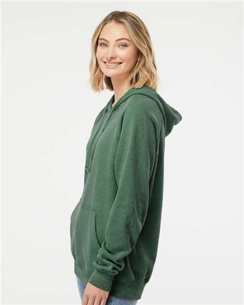 Independent Trading Co. PRM33SBP Unisex Special Blend Raglan Hooded Sweatshirt - Side view