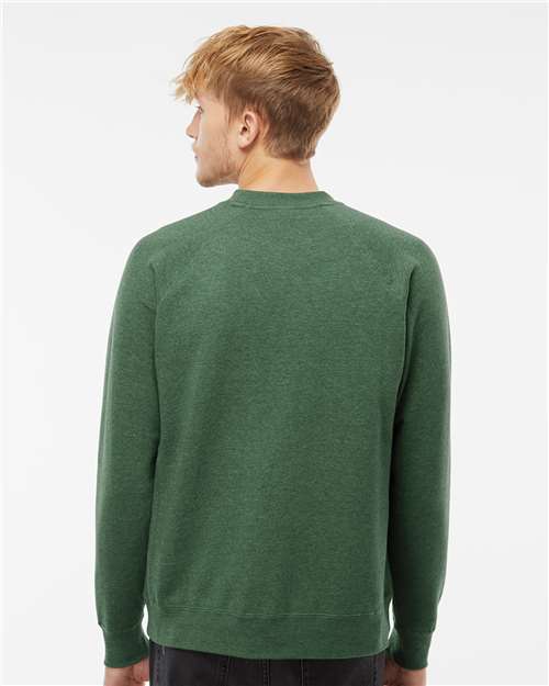 Independent Trading Co. PRM30SBC Unisex Special Blend Raglan Crewneck Sweatshirt - Back view