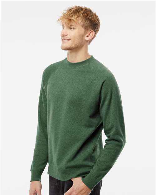 Independent Trading Co. PRM30SBC Unisex Special Blend Raglan Crewneck Sweatshirt - Side view