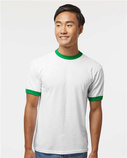 Augusta Sportswear 710 Unisex 50/50 Ringer T-Shirt - Front view