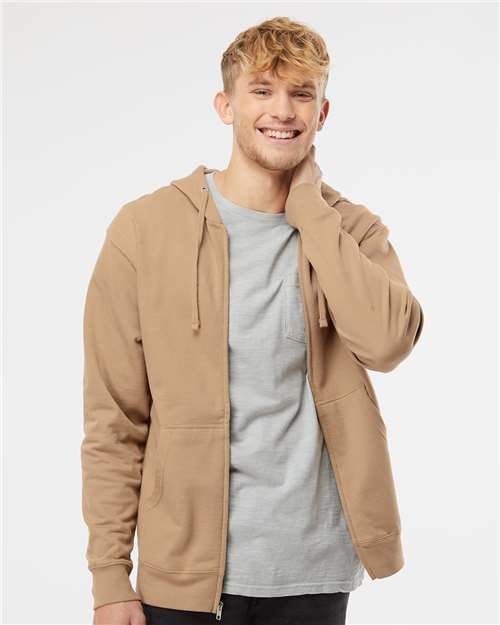 Independent Trading Co. SS4500Z Unisex Midweight Full-Zip Hooded Sweatshirt - Front view