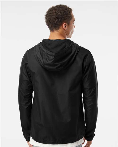 Independent Trading Co. EXP54LWZ Men's Lightweight Windbreaker Full-Zip Jacket - Back view