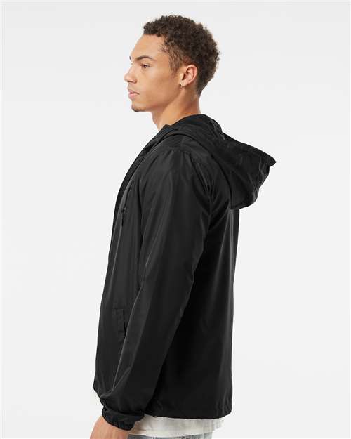 Independent Trading Co. EXP54LWZ Men's Lightweight Windbreaker Full-Zip Jacket - Side view